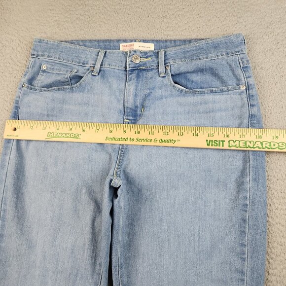 Levi Strauss Signature Mid Rise Capri's Light Wash Jeans Womens Size 10 Stretch - Picture 4 of 10
